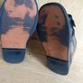 Zara baby girls navy patent leather boots Sz 6/EU 23 EUC Image 4