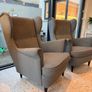 Pair of Ikea Strandmon Wingback Armchairs Image 4