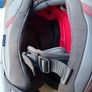 shark motorcycle helmet with Sena Bluetooth kit installed Image 7