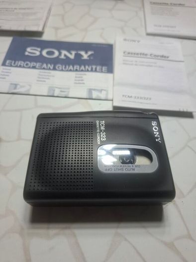 Sony TCM-323 Cassette Corder boxed Tape Recording Walkman Tested Working