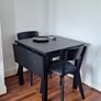 Drop-leaf dining table with two chairs Image 2