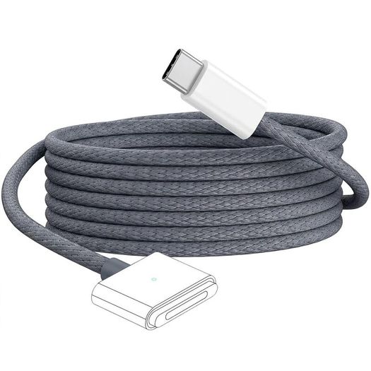 140W USB C to Magnetic 3 Cable 2M Fast Charging Magnetic Charger Cord | Compatible with MacBook Air 13/15 Inch(M2, M4, 2025), MacBook Pro 14/16 Inch (M1/M2/M3 Pro/Max 2021-2024),Strong Magnet