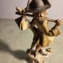 Rare find Vintage Depose Italy Shepherd Boy on a Pedestal with Dog Figurine by Fontanini, 277 Polymer Resin Collectible Figurine Collection. Image 6
