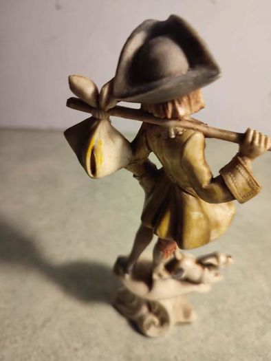 Rare find Vintage Depose Italy Shepherd Boy on a Pedestal with Dog Figurine by Fontanini, 277 Polymer Resin Collectible Figurine Collection.