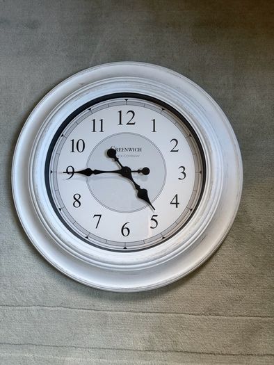 Large White Wall Clock