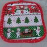 Christmas Quilted Pot Holders x 2 for Sale Image 7