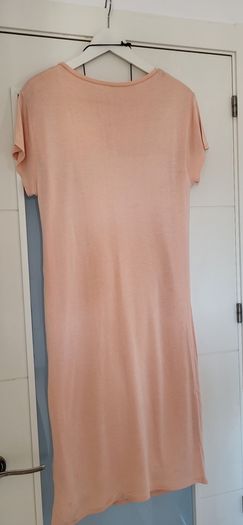 H&M salmon ruched side dress Sz 10UK