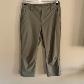 Columbia Omni-Shield Omni Wick Roll Up Capri Hiking Pants  Olive Green/Khaki Size 8