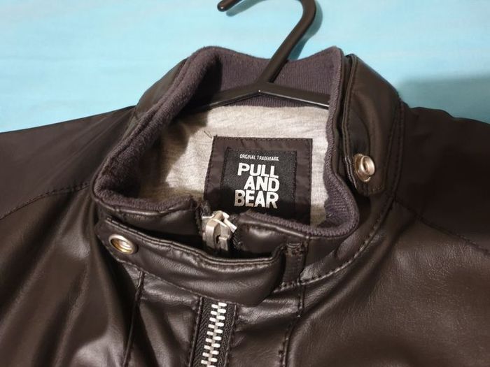 pull and bear black medium large jacket