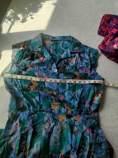 Vintage multi Shirt dress very 50s style ( Please Check Measurements ) Postage included