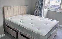King size bed with mattress, king size bed