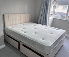 King size bed with mattress, king size bed