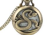 Vintage Style Cobra Snake Pocket Watch