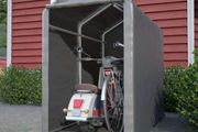 Garden Waterproof Anti-UV Bike Storage Tent Bicycle Motorcycle Shed Shelter Outdoor Backyard Steel Frame PE Cover Zipper Door Small Grey