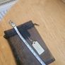 Coach Black Leather & Silver Hang-Tags / NEW Image 2