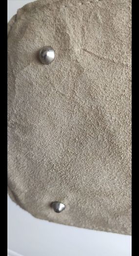 Reversible Genuine Pebbled Leather & Suede Tote / Sack Bag