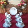 21 Piece Winterling Bavaria Harvest Gold Gilt Porcelain Tea Set Made In Germany Image 6