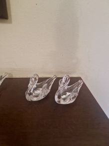 glass swans