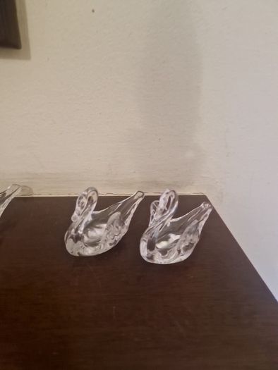 glass swans