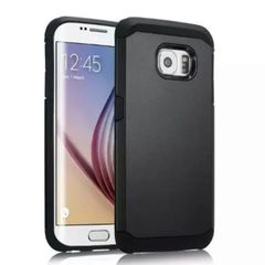 NEW Black Case For Samsung Galaxy S6 EDGE Armour Shockproof Back Cover