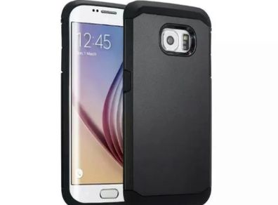 NEW Black Case For Samsung Galaxy S6 EDGE Armour Shockproof Back Cover