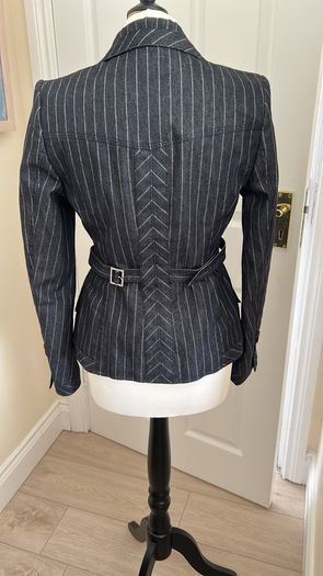 Bundle of 2 labels: Karen Millen denim jacket PLUS Phase Eight red top