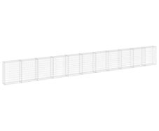 Gabion Wall with Covers Galvanised Steel 900x30x100 cm