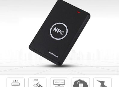 RFID Copier Duplicator 125KHz Key Garage Parking fob NFC Smart Card Reader Writer 13.56MHz Encrypted Programmer USB UID T5577 EM4305 Cards Tags