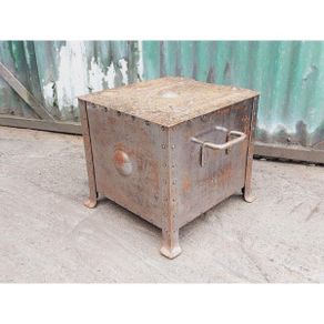 Antique Riveted Metal Coal Box KAS439