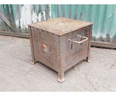 Antique Riveted Metal Coal Box KAS439
