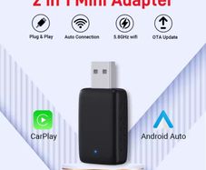 2 in 1 Wireless Carplay & Android Auto Plug and play car play wireless adapter.