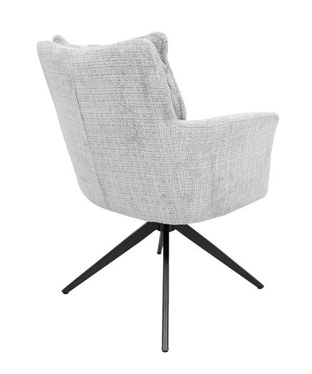 Cremona Swivel Armchair Light Grey Chenille 360