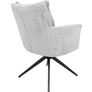Cremona Swivel Armchair Light Grey Chenille 360 Image 3