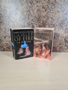 Harry potter books Goblet of fire adult cover paperback first edition 1st Print + Order of the phoenix 2nd print