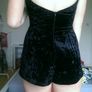 Black Velvet Strappy Playsuit. Size 8 Image 7