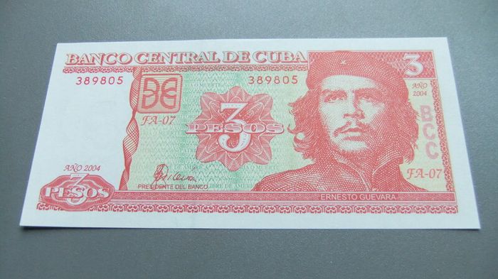 Cuba Ernesto Guevara 3 Pesos UNC