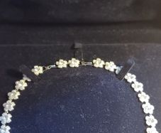 swarovski flower choker necklace
