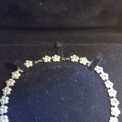 swarovski flower choker necklace