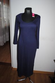 BNWT F&F petite maxi navy dress long sleeve size UK12 EU40 Postage included