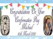 Confirmation Banner personalised with your photos