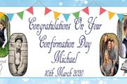Confirmation Banner personalised with your photos