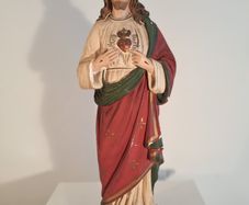Vintage Heart of Jesus Statue