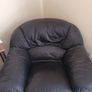 Black Leather 3 piece suite Image 3
