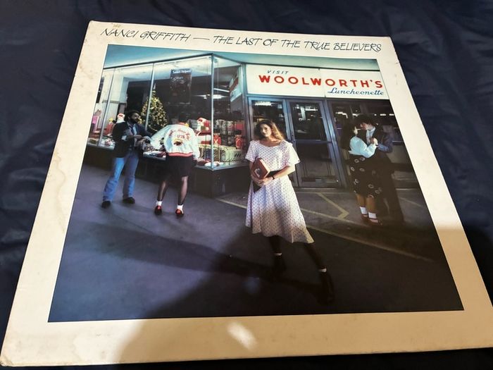 A Nanci Griffith record collection.