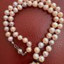 Vintage Lavender Cameo and Peach Pearl Necklace Image 3