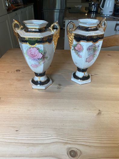 Pair vintage vases