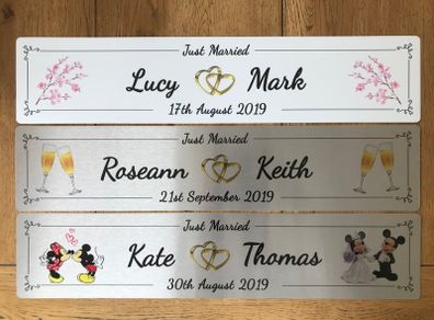 Personalised number plates - Weddings & special Occasions