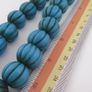 Antique African Turqouise Blue Melon Shape Beads Necklace Strands Image 10