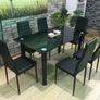 Glass dining table set with 6 chairs Free Delivery Image 4
