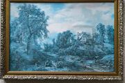 John Constable - Large gold framed art print of The Glebe Farm